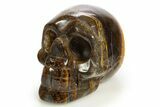 Polished Tiger's Eye Skull - South Africa #320163-1